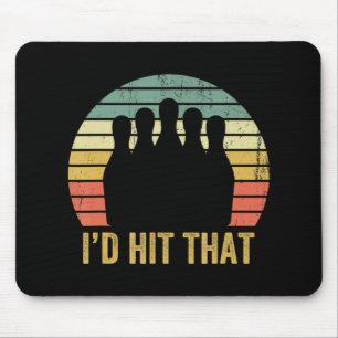 Tapis De Souris Vintage Bowl Team Fun Retro Bowler Sport Bowl