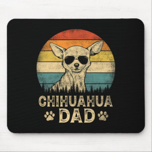 Tapis De Souris Vintage Chihuahua Papa Amoureux de les chiens Père