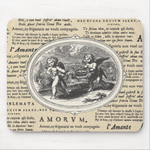 Tapis De Souris Vintage Cupid dans Love Romantic Mariage Fiançaill