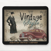 Tapis de souris vintage des années 1930 des années