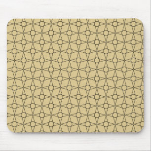 Tapis De Souris Vintage Funk Géométrique Mousepad, Champagne Gold