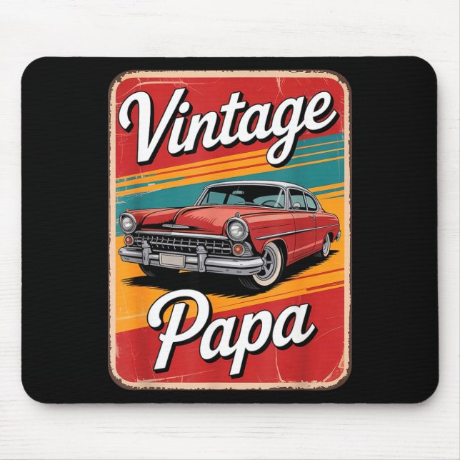 Tapis De Souris Vintage Funny Papa  (Devant)