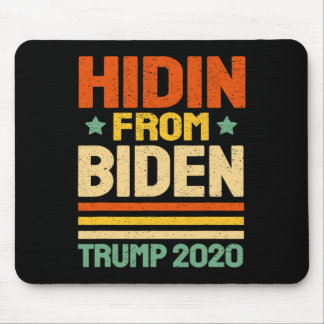 Tapis De Souris Vintage Hidin From Biden Trump 2020 Shirt Us Flag
