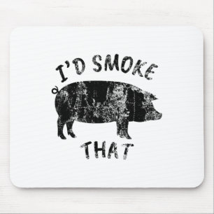 Tapis De Souris Vintage Je fumerais ce grill de saucisses barbecue