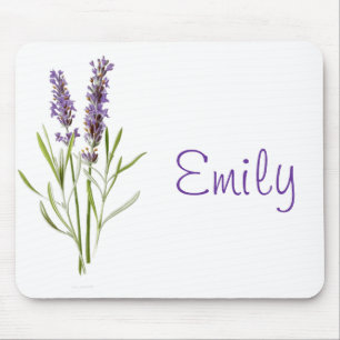 Tapis De Souris Vintage Lavender plante mousepad personnalisable