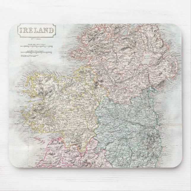 Tapis De Souris Vintage Map of Ireland (Devant)