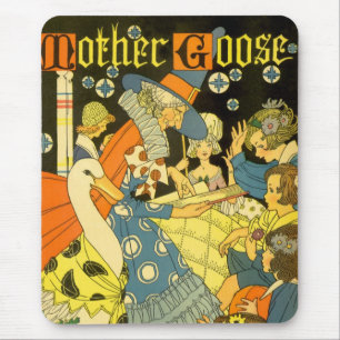 Tapis De Souris Vintage Mère Oie Lecture Livres aux enfants