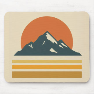Tapis De Souris Vintage Mountain Mousepad – Retro Adventure Desk 