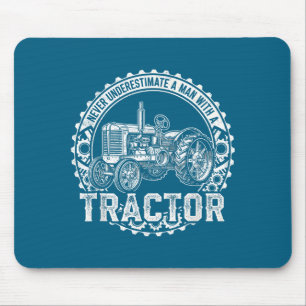 Tapis De Souris Vintage N'estimez jamais un homme avec un tracteur