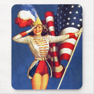Tapis De Souris Vintage Pin-up Patriotic Design Gift Mouse pads