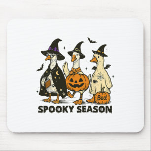 Tapis De Souris Vintage saison Éffrayante Halloween Goose fantôme 
