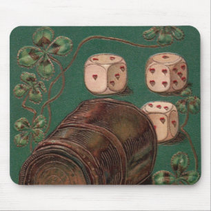 Tapis De Souris Vintage St. Patrick's Day, Good Luck Irish Dice