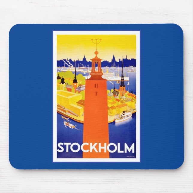 Tapis De Souris Vintage Stockholm (Devant)