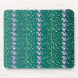 Tapis De Souris Vintage Turquoise Floral Violets fond d'écran moti