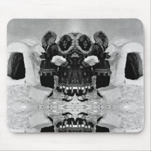 Tapis De Souris Vintage USA Alaska igloo constructeurs Mouse Pad