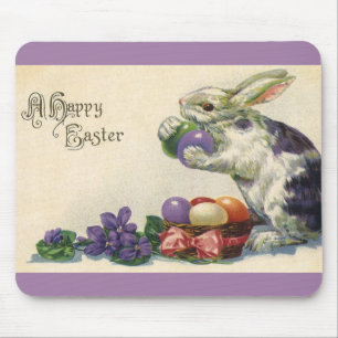 Tapis De Souris Vintage Victorian Easter Bunny and Easter Eggs