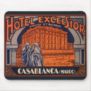 Tapis De Souris Vintage voyage, Casablanca au Maroc, Afrique