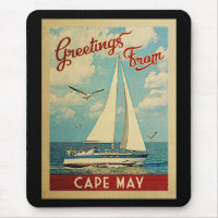 Vintage voyage de voilier du Cap May New Jersey
