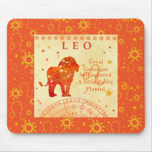 Tapis De Souris Vintages caractères zodiaques de Leo