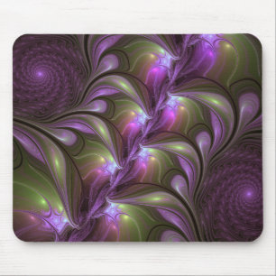 Tapis De Souris Violet Abstrait violet violet kaki fractal