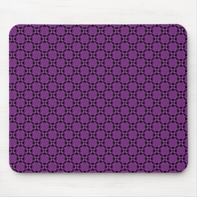 Tapis De Souris Violet Funky Circles Mousepad (Devant)
