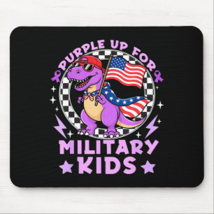 Tapis De Souris Violet pour les enfants militaires Mois de l'enfan