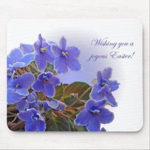 Tapis De Souris Violettes africaines Bleues de Pâques