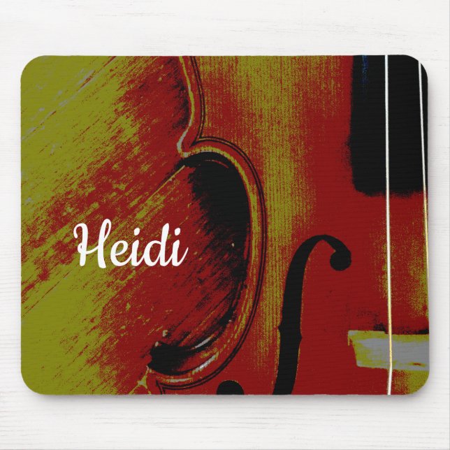 Tapis De Souris Violon Abstrait monogramme (Devant)