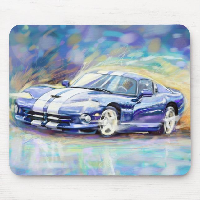 TAPIS DE SOURIS VIPÈRE BLEUE DE DODGE (Devant)