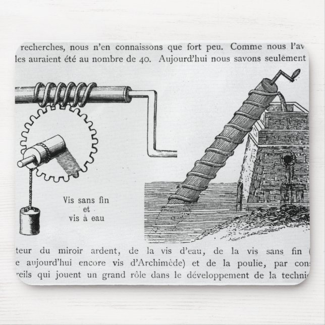 Tapis De Souris Vis d'Archimède (Devant)