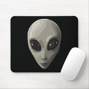 Tapis De Souris Visage Alien gris Iconique   Extraterresti Sci-Fi 