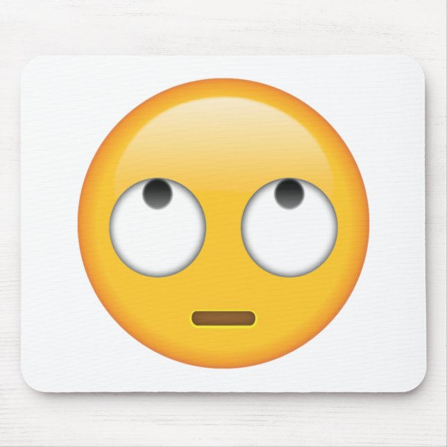 Tapis De Souris Visage avec les yeux roulants - Emoji (Devant)