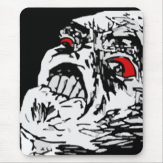 Tapis De Souris Visage comique de rage méga