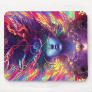 Tapis De Souris Visage de femme Abstraite