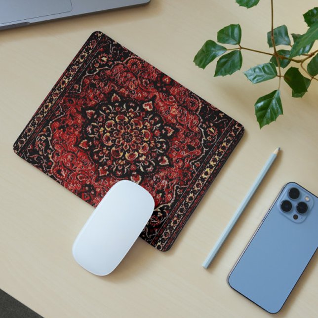 Tapis De Souris Visage de tapis persan en champ teinté rose (Créateur téléchargé)