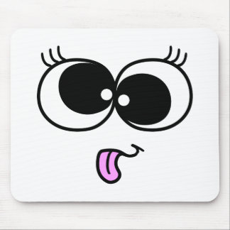Tapis De Souris Visage drôle de fille