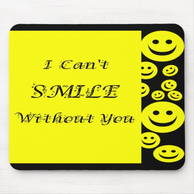Tapis De Souris Visage heureux/musique de sourire (Devant)