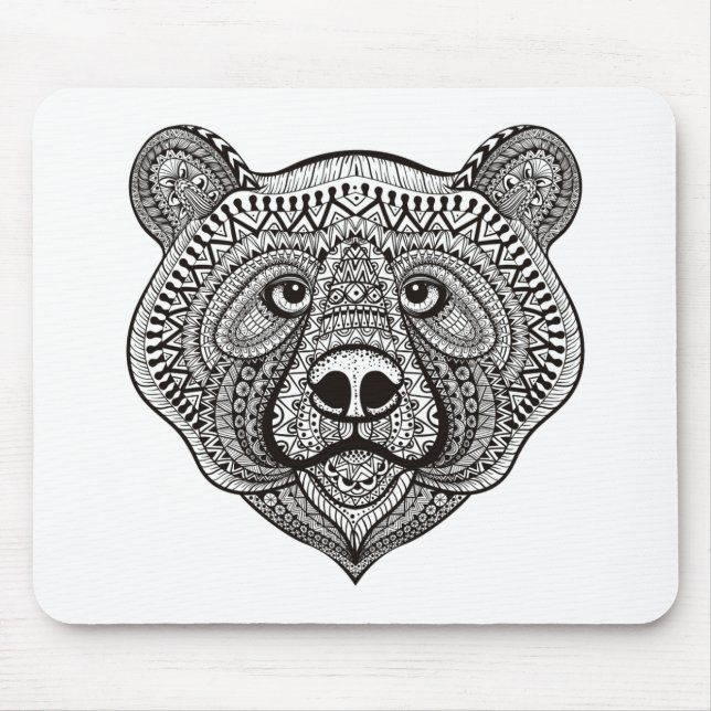 Tapis De Souris Visage inspiré d'ours (Devant)