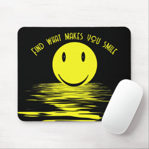 Tapis De Souris Visage Soleil Dans L'Eau Ondes