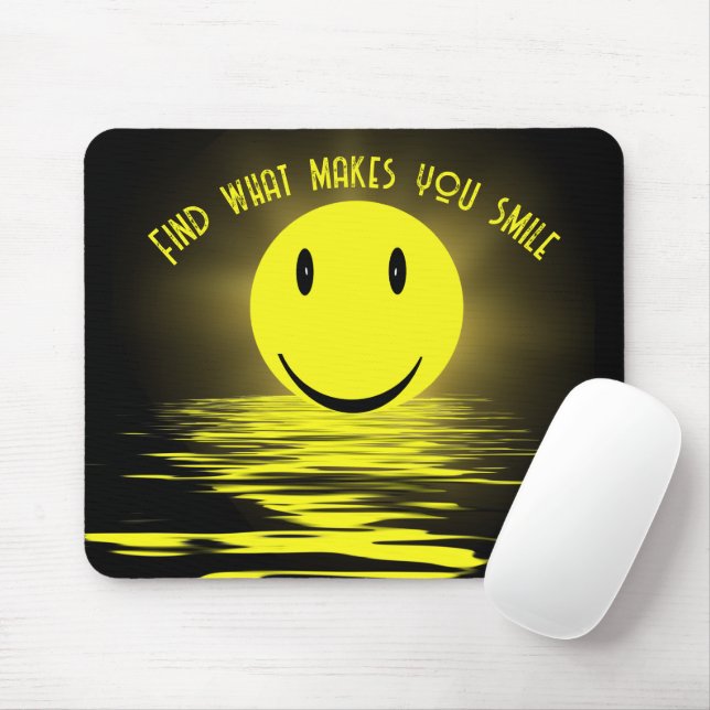Tapis De Souris Visage Soleil Dans L'Eau Ondes (Avec souris)