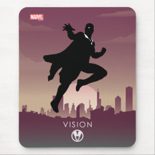 Tapis De Souris Vision Héroïque Silhouette