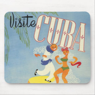 Tapis De Souris Visiter Cuba Tiki Fiesta Siesta Vintage Holiday Is
