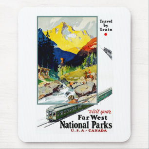 Tapis De Souris Visitez vos parcs nationaux occidentaux lointains