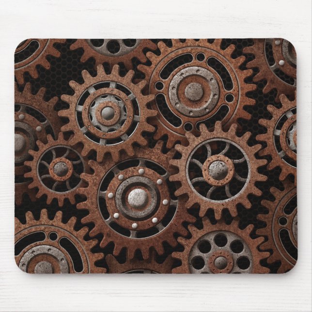 Tapis De Souris Vitesses de Steampunk (Devant)