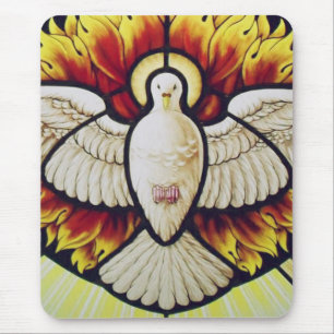 Tapis De Souris vitrail de la colombe du Saint-Esprit