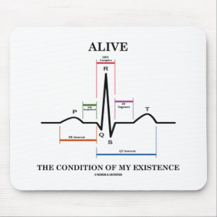 Tapis De Souris Vivez La Condition De Mon Existence (ECG/EKG)