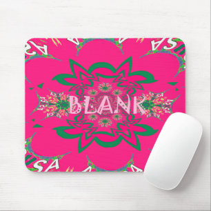 Tapis De Souris Vivid Vivid Bébé rose floral violet ombrage Monogr