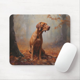Tapis De Souris Vizsla à l'automne Feuilles automne Inspire