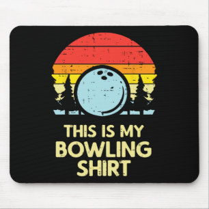 Tapis De Souris Voici Ma Chemise De Bowling Rétro Bowler Hommes Fe