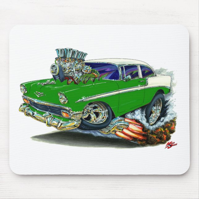 Tapis De Souris Voiture 1956 verte de Chevy Belair (Devant)